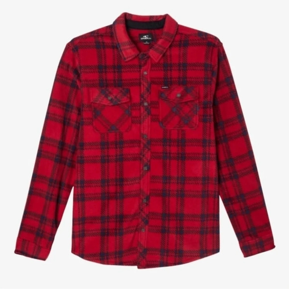 O'Neill Glacier Plaid Superfleece Flannel Shirt - Picture 1 of 10
